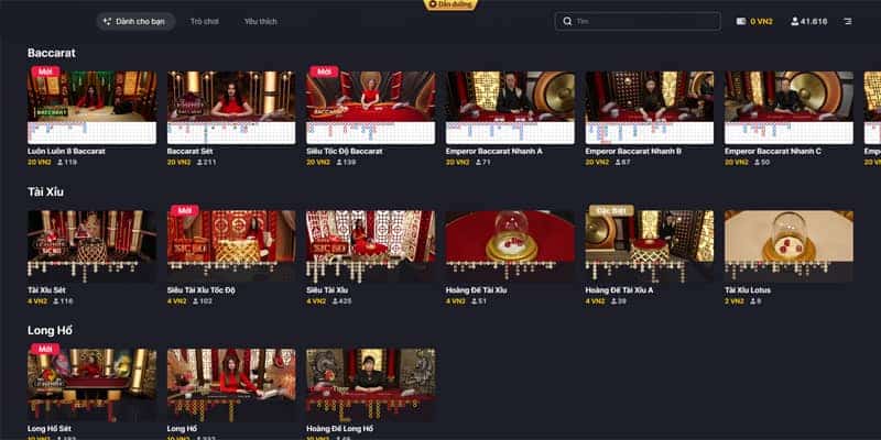 Một số game bài nổi tiếng của casino 33win2